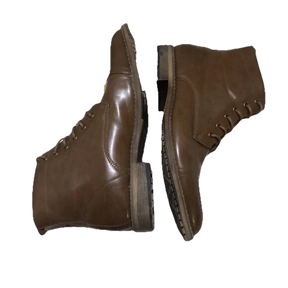 PERRY ELLIS Portfolio Men’s 11.5 Captain Brown Lace Up Ankle Boots Ultra Foam main image 8